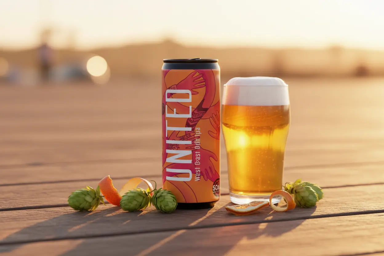 United DDH west coast IPA moderna di 50e50 pulita e bilanciata - maltese.beer