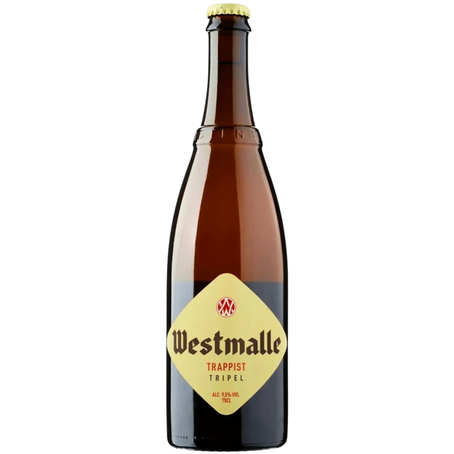 Westmalle Tripel 75 cl, birra artigianale trappista, bottiglia di craft beer famosa per il suo corpo leggero.