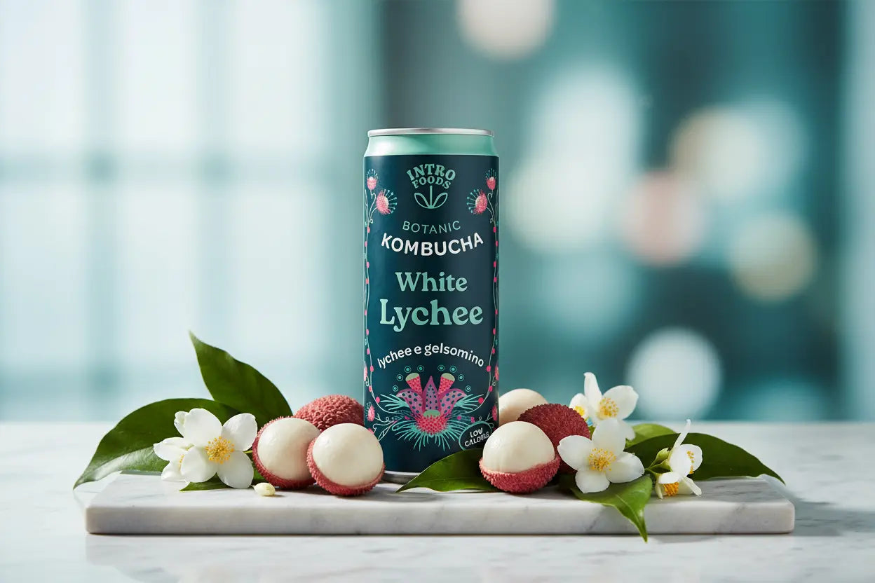 White Lychee Kombucha è il kombucha di IntroFoods - maltese.beer